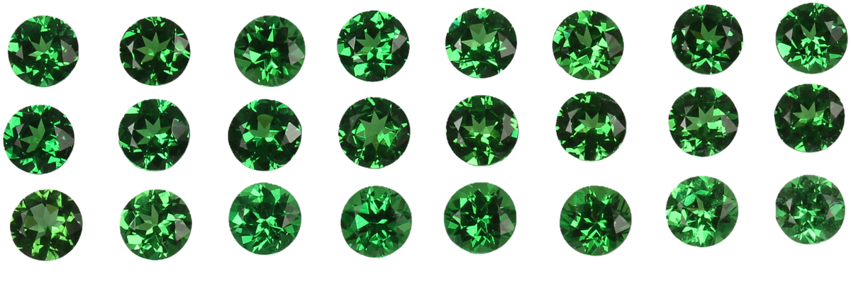3mm Round Bright Green Tsavorite
