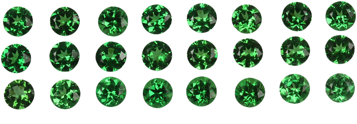 3mm Round Bright Green Tsavorite