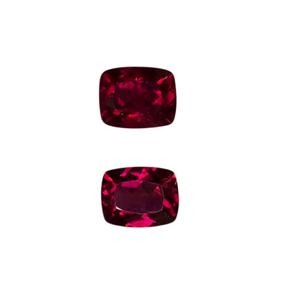 10x8mm Cushion Reddish Color Rubellite Pair