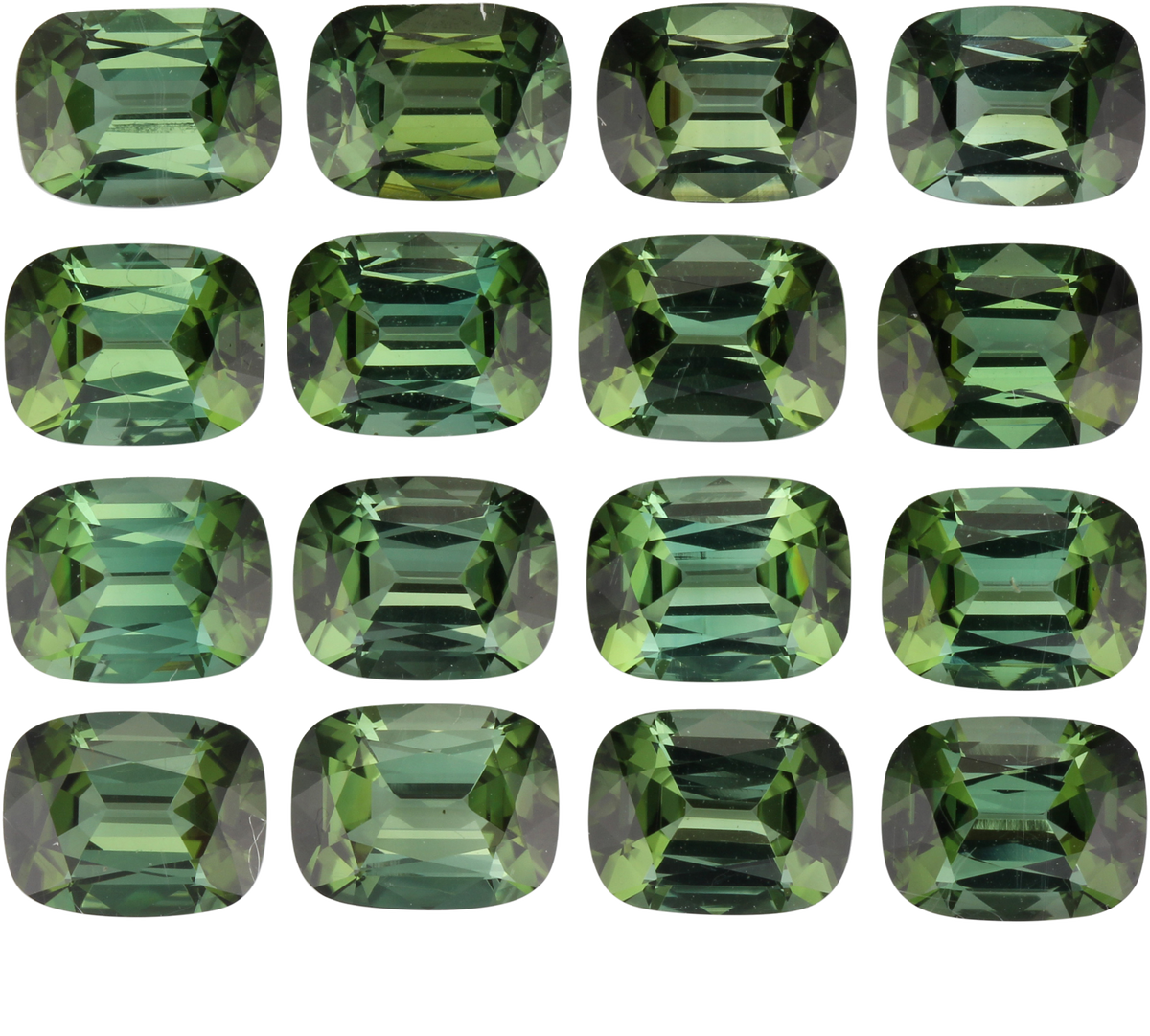9x7mm Cushion Green Tourmaline