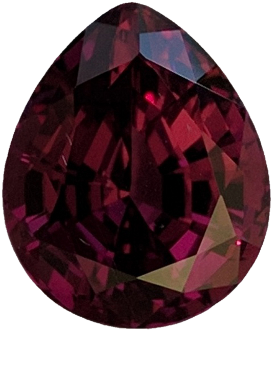 8.1ct Pear Shape Open Burgundy Rhodolite