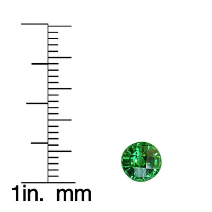 6.5mm Round Bright Green Tsavorite