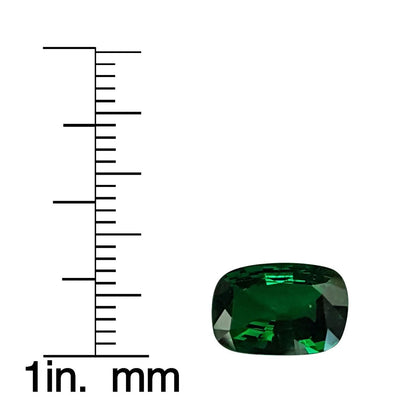 Cushion Bright Intense Green Tsavorite