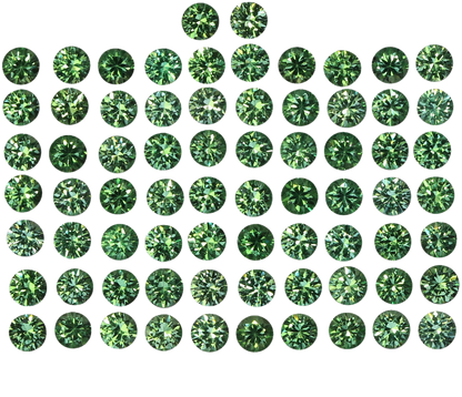 2.2mm Round Bright Green Mint Garnet