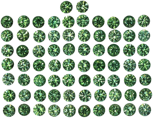2.2mm Round Bright Green Mint Garnet