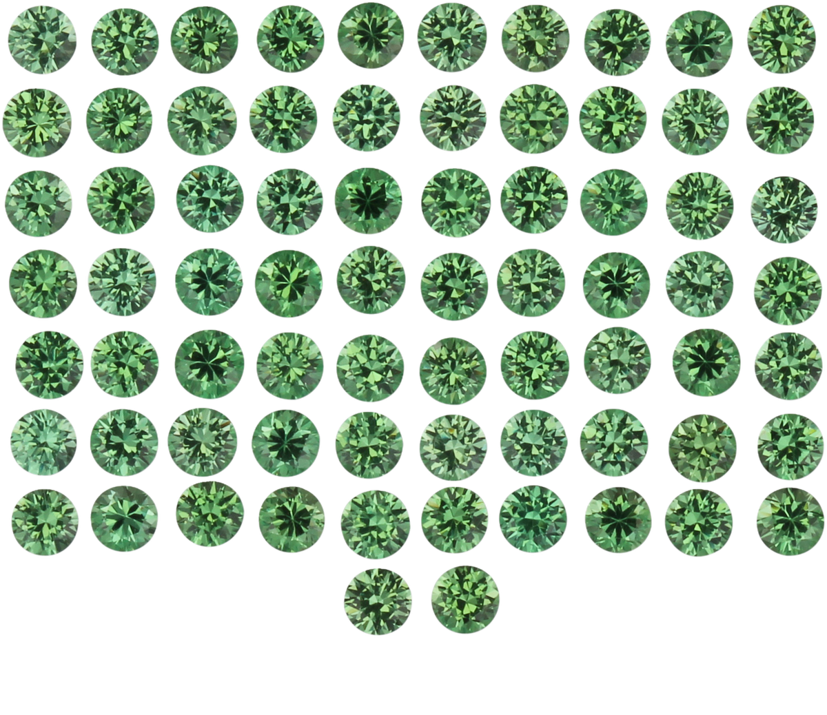 2.2mm Round Bright Green Mint Garnet