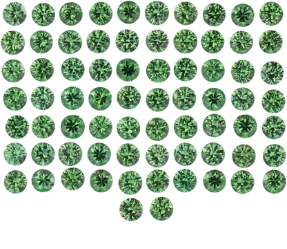 2.2mm Round Bright Green Mint Garnet