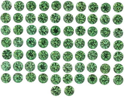 2.2mm Round Bright Green Mint Garnet
