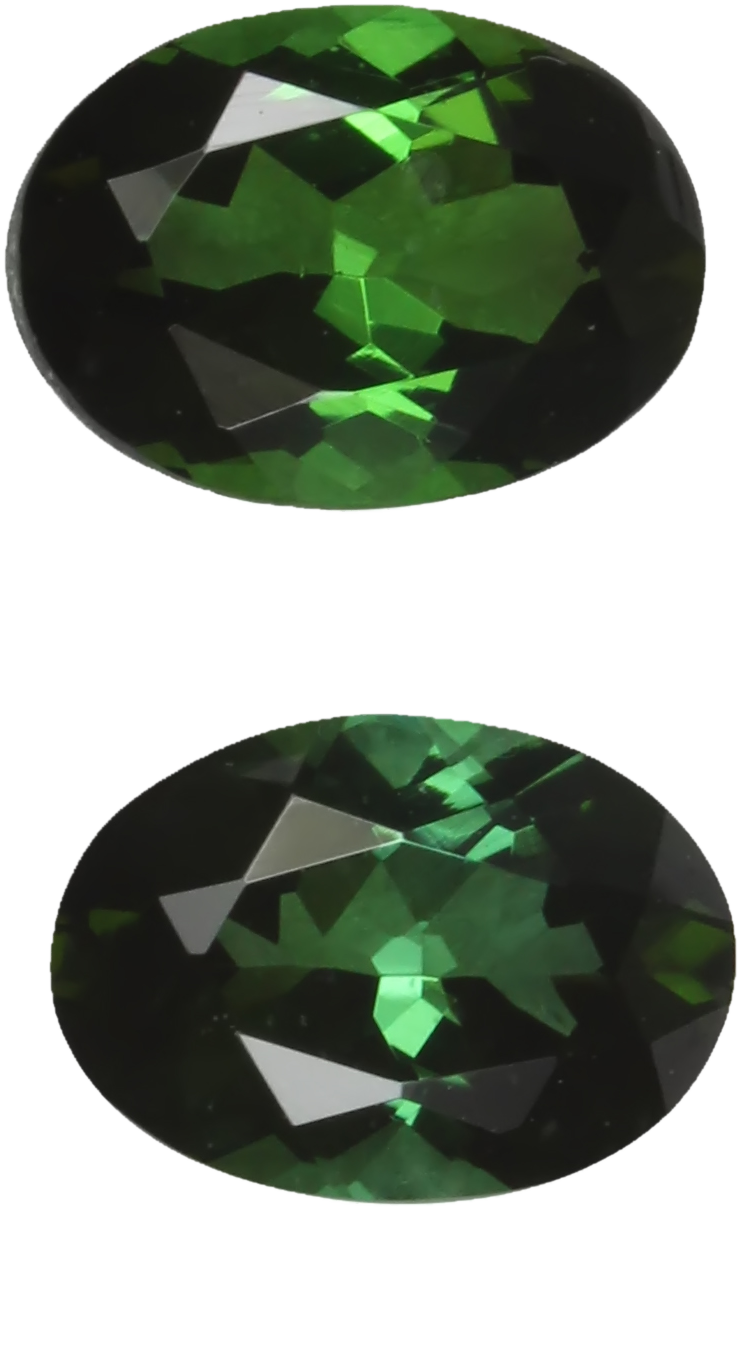 7x5mm Oval Mint Green Tourmaline Pair