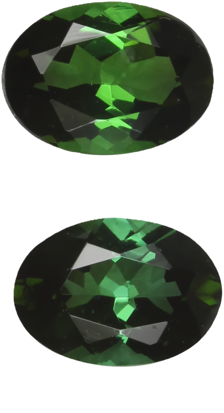 7x5mm Oval Mint Green Tourmaline Pair