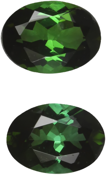 7x5mm Oval Mint Green Tourmaline Pair