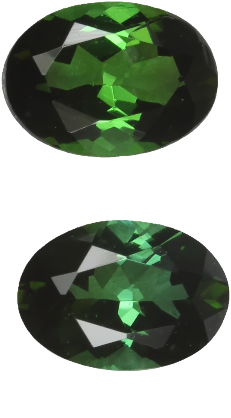 7x5mm Oval Mint Green Tourmaline Pair