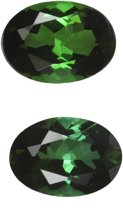 7x5mm Oval Mint Green Tourmaline Pair
