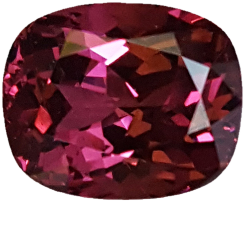 6.82ct Cushion Open Burgundy Rhodolite