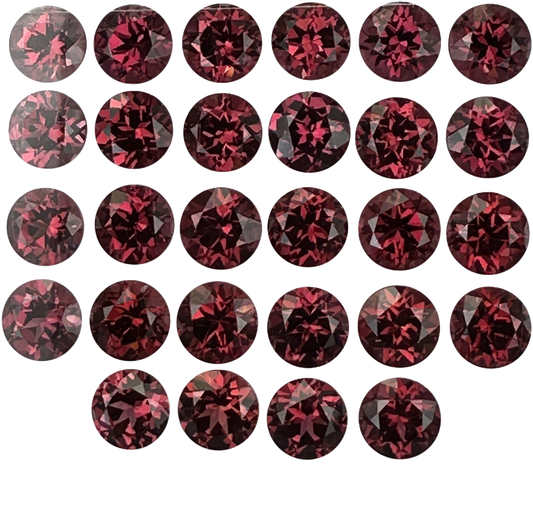 6mm Round Rhodolite