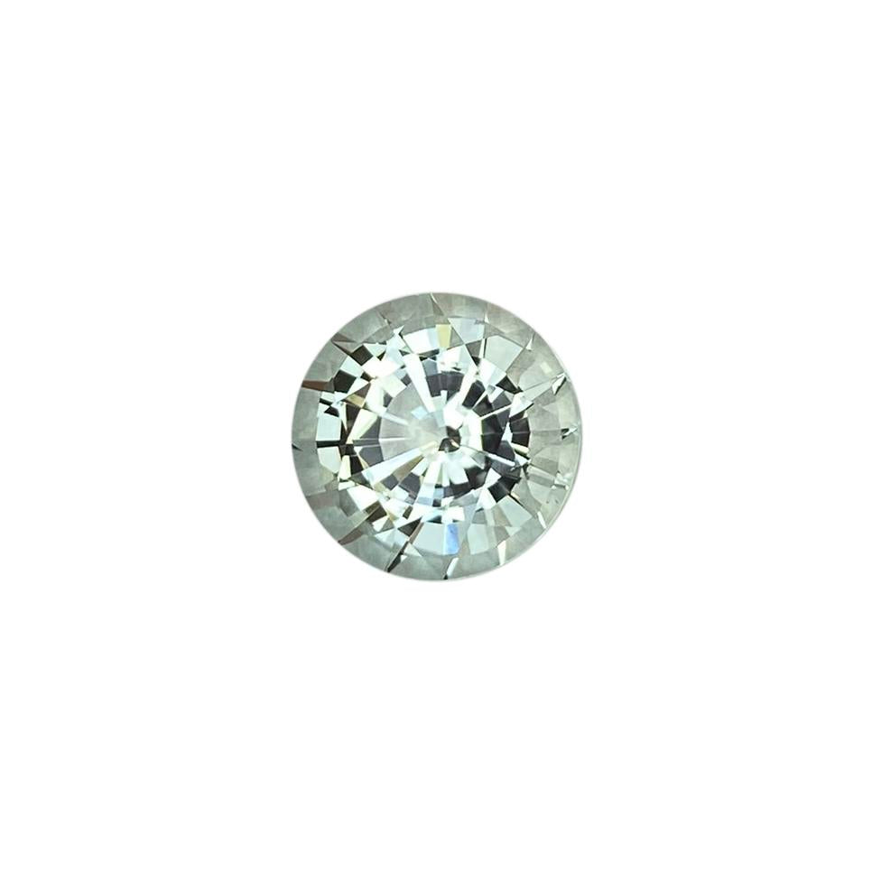 3.66ct Round Colorless Tourmaline