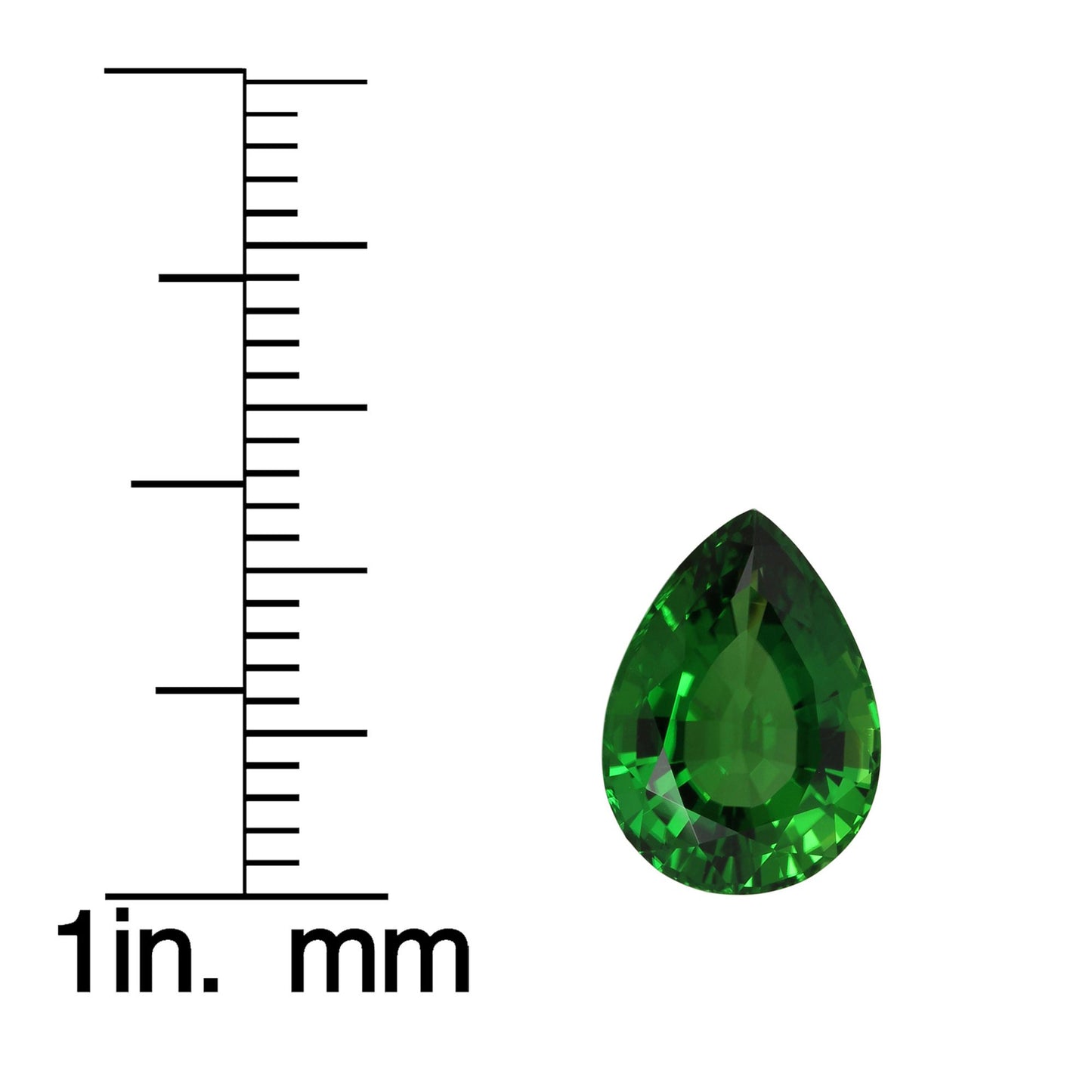 4.04ct Pear Shape Fine Green Chrome Tourmaline