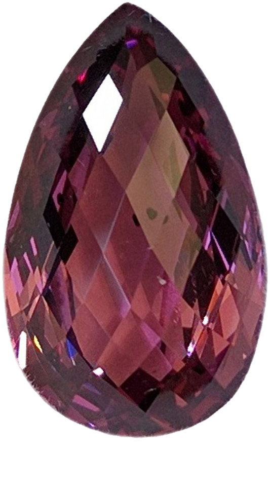 9.67ct Briolette Light Pink Rhodolite