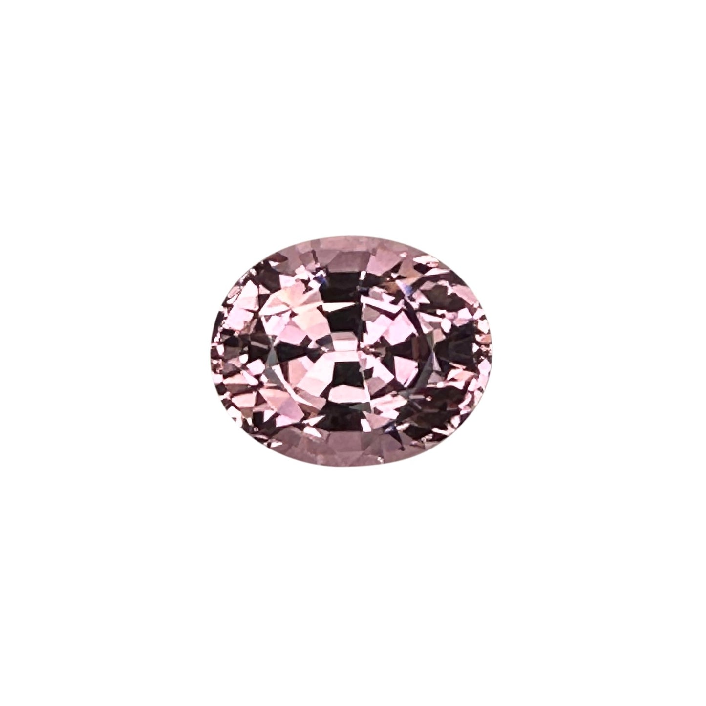 3.15ct Oval Light Peach Malaya Garnet