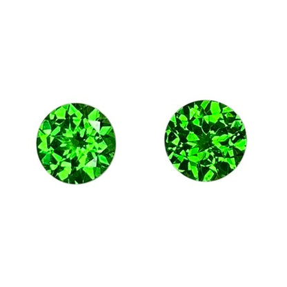 5.8mm Round Fine Intense Green Tsavorite Pair