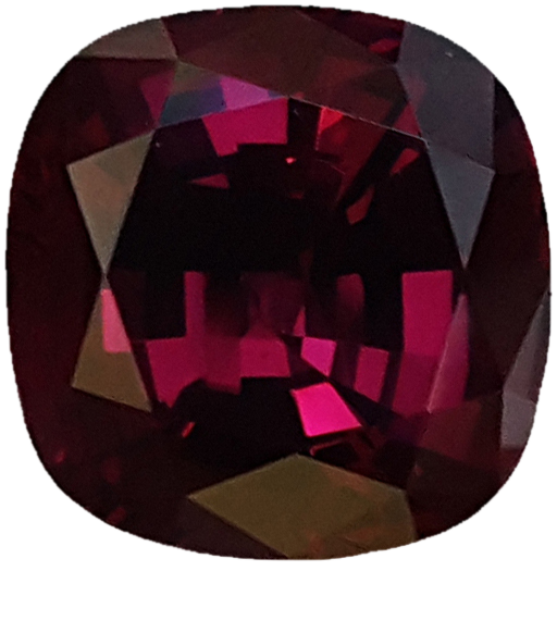 6.73ct Cushion Purple Rhodolite