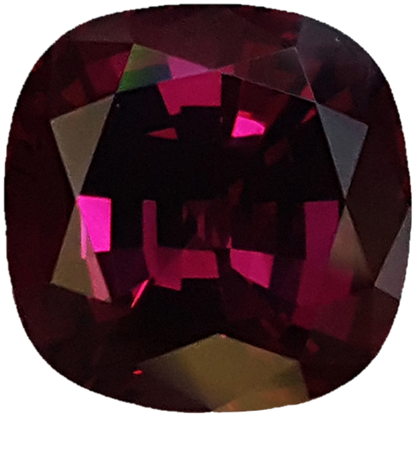 6.73ct Cushion Purple Rhodolite