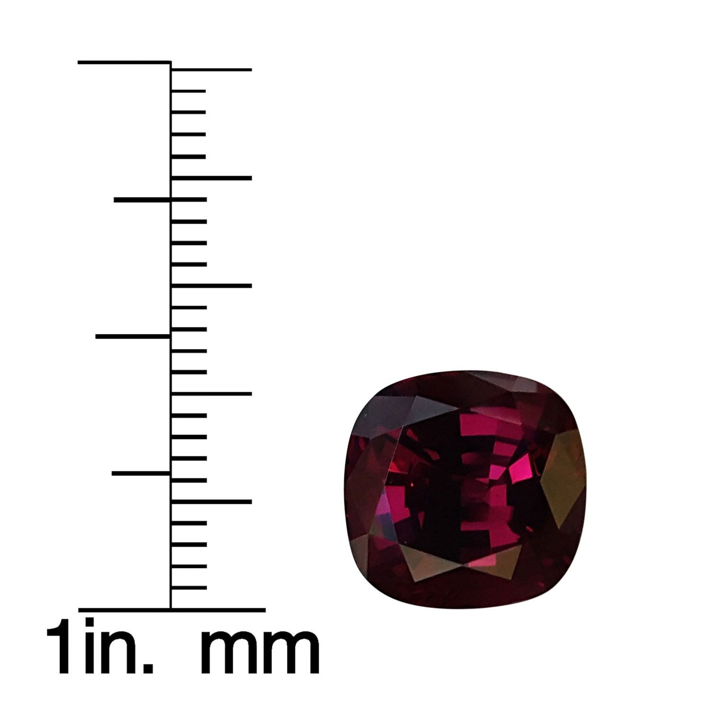 6.73ct Cushion Purple Rhodolite