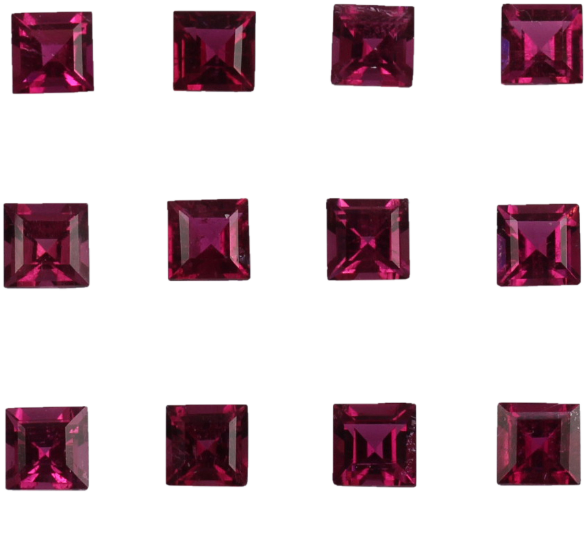 5mm Square Rubellite