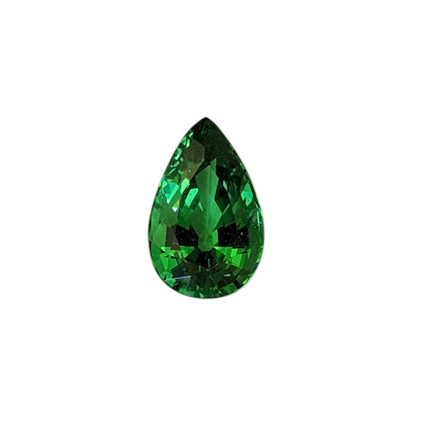 3.22ct Pear Shape Bright Green Tsavorite
