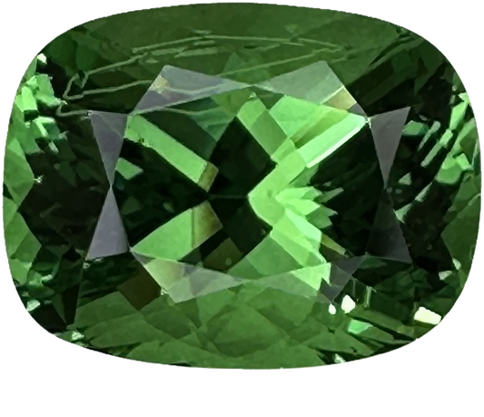 3.08ct Cushion Bright Green Tsavorite