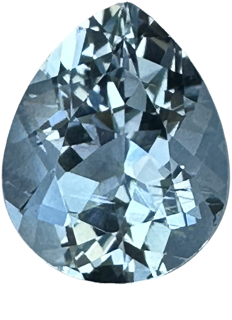 3.29ct Pear Shape AA Color Aquamarine