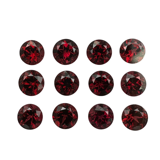 8mm Round Reddish Rhodolite Garnet