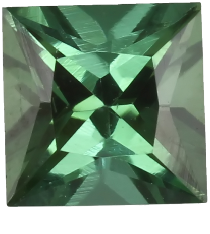 5mm Princess Cut Light Blue Green Tourmaline