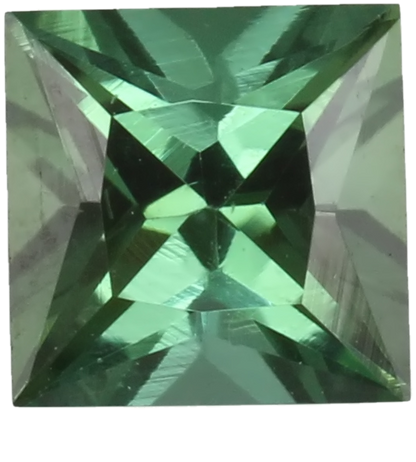 5mm Princess Cut Light Blue Green Tourmaline