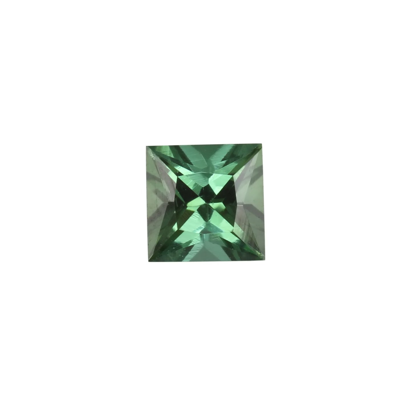5mm Princess Cut Light Blue Green Tourmaline