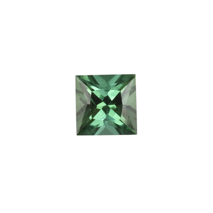 5mm Princess Cut Light Blue Green Tourmaline