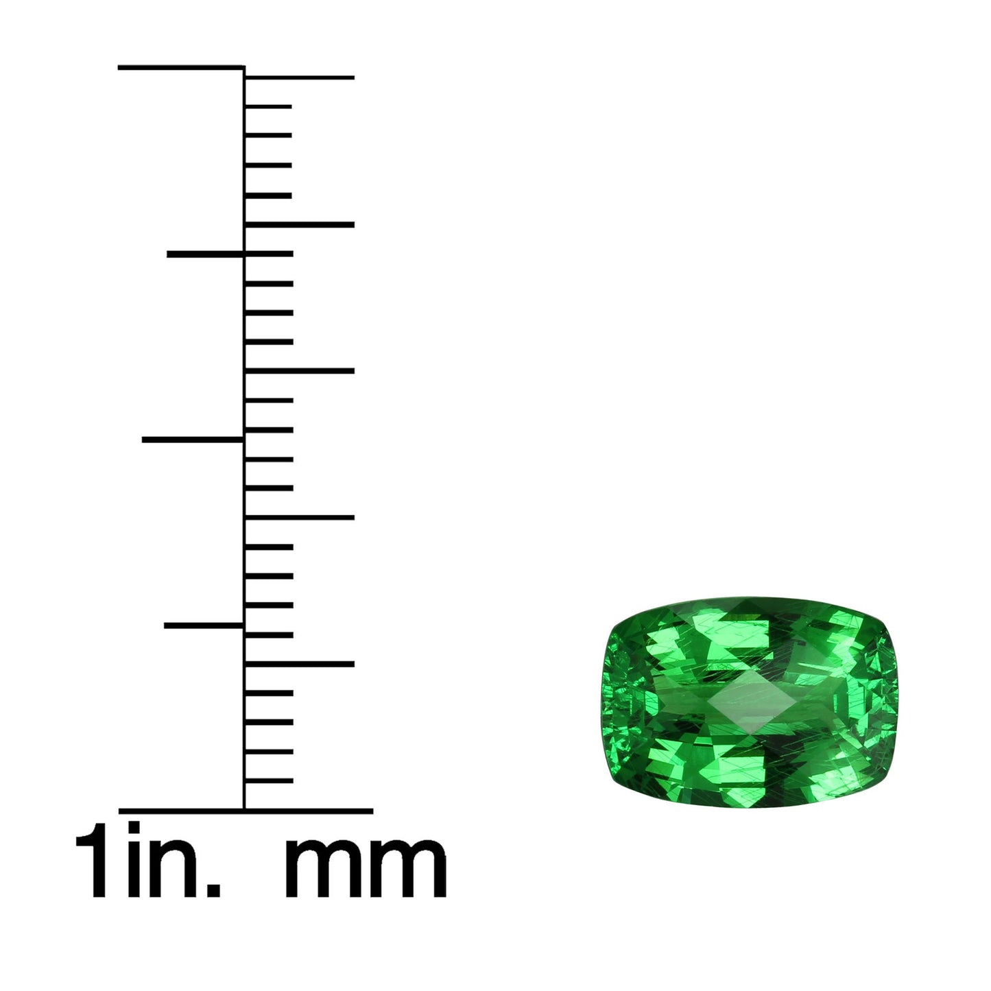 2.22ct Cushion Bright Green Tsavorite
