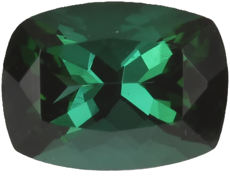 7.9x5.9mm Cushion Deep Blue-Green Tourmaline