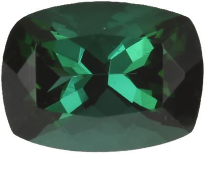 7.9x5.9mm Cushion Deep Blue-Green Tourmaline