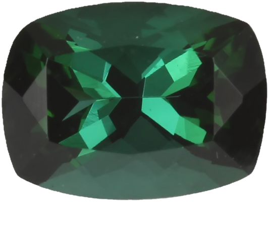 7.9x5.9mm Cushion Deep Blue-Green Tourmaline