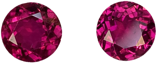 8mm Round Reddish Color Rubellite