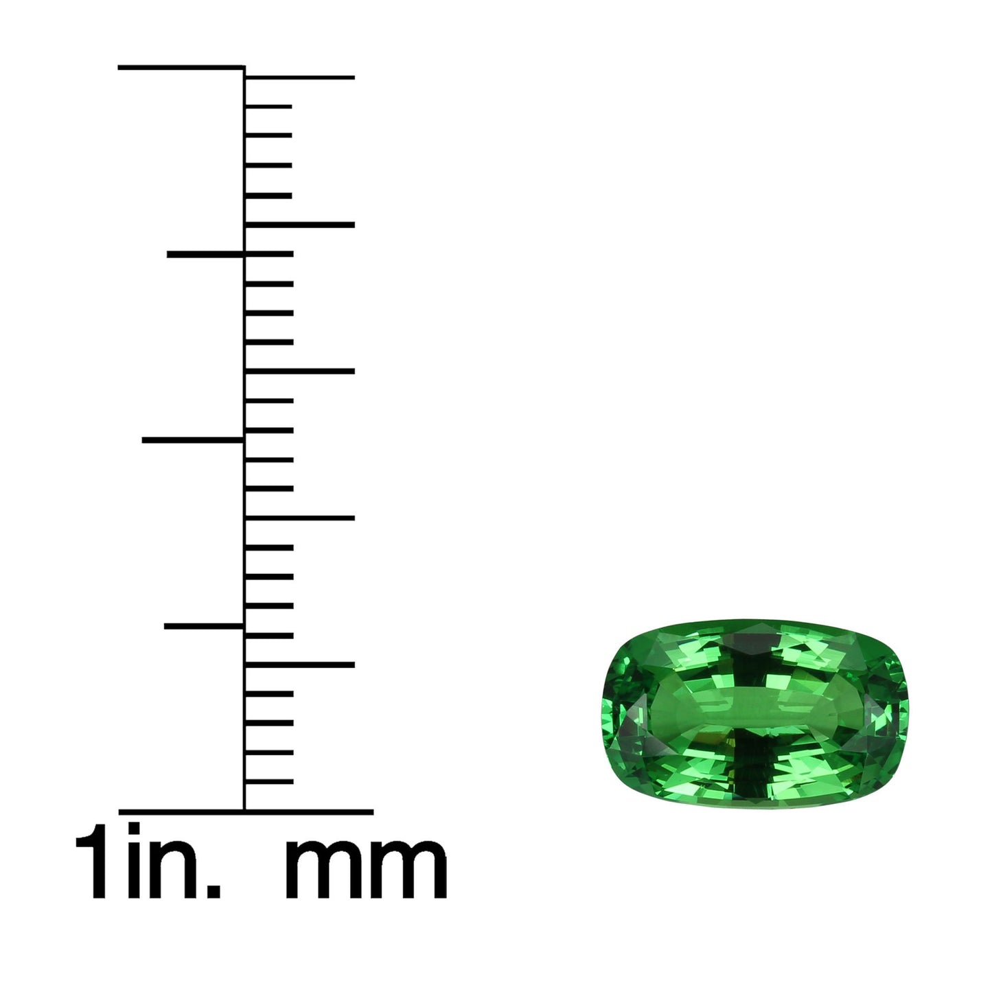 2.38ct Cushion Bright Green Tsavorite