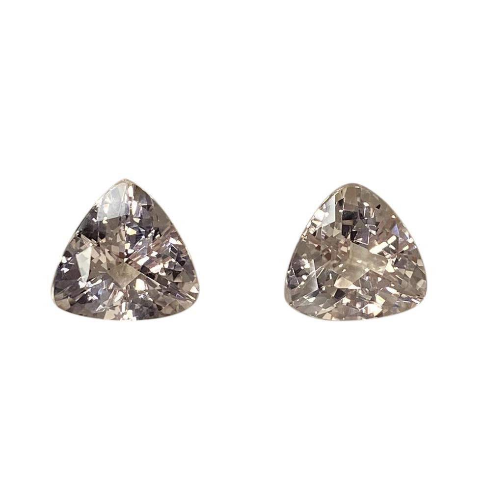 11mm Trillion Peach Morganite Pair