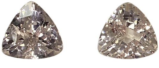 11mm Trillion Peach Morganite Pair