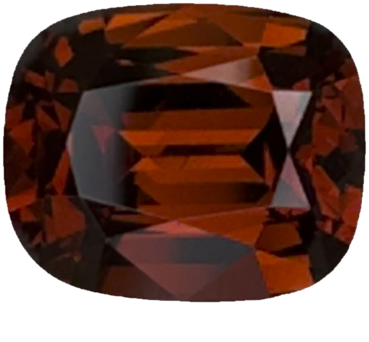 3.48ct Cushion Deep Orange Malaya Garnet
