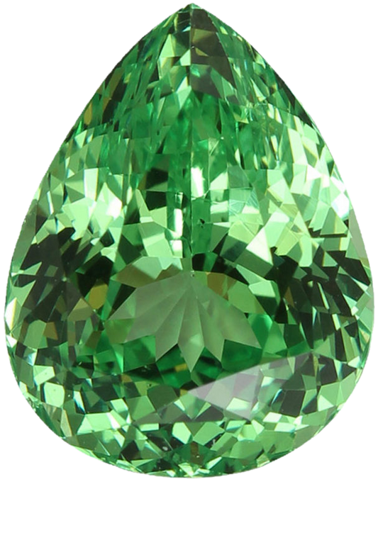 5.28ct Pear Shape Bright Green Tsavorite