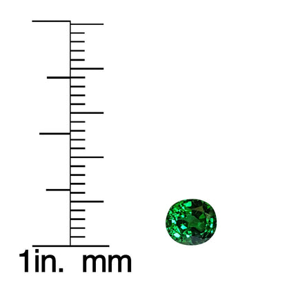 1.09ct Cushion Fine Intense Green Tsavorite