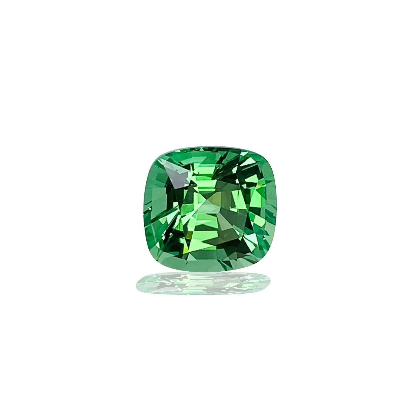 3.25ct Cushion Bright Green Tsavorite
