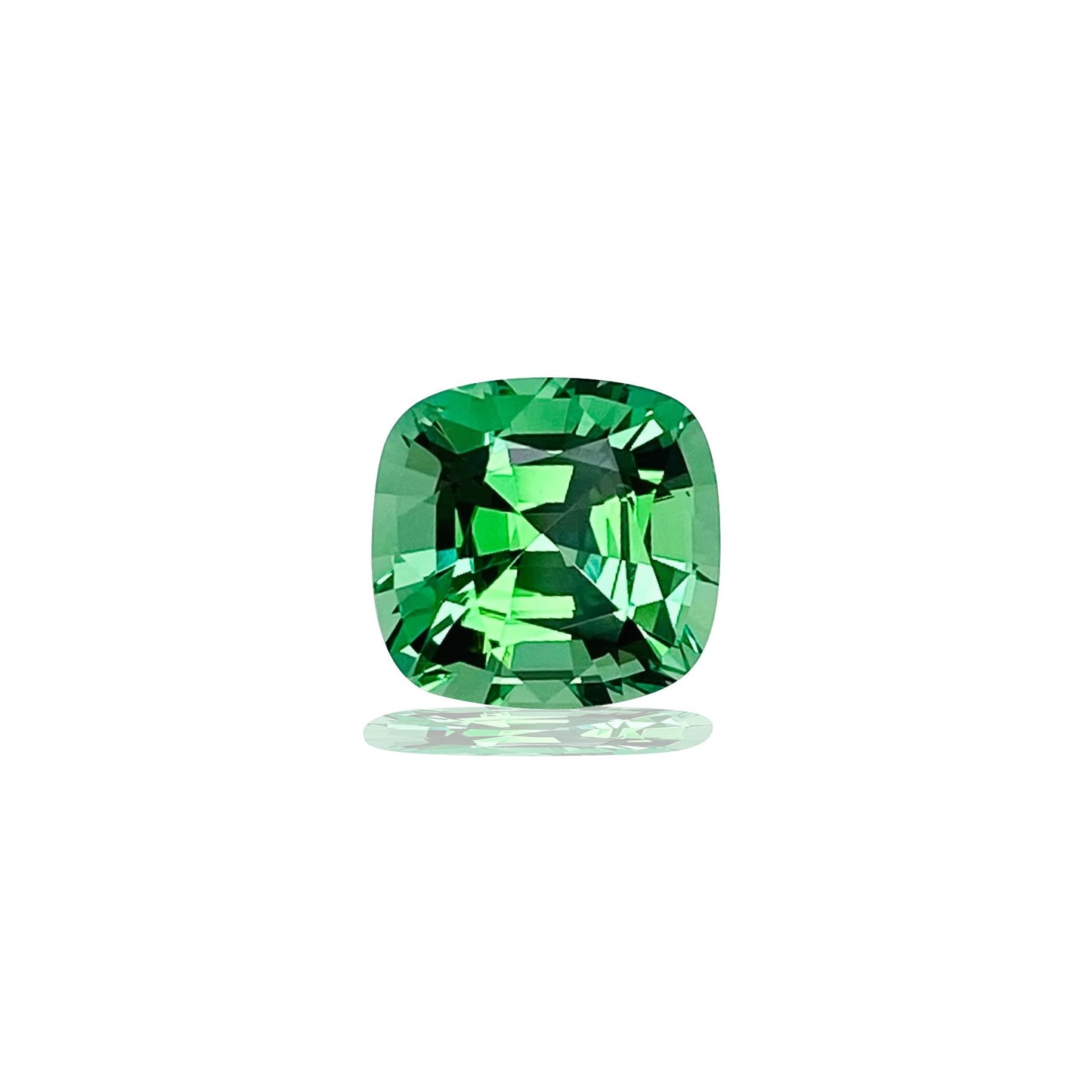 3.25ct Cushion Bright Green Tsavorite