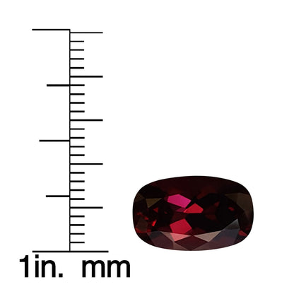 5.93ct Cushion Open Burgundy Rhodolite
